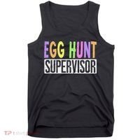 Egg Hunt Supervisor Egg Hunting Squad Moms Adult Easter Tank Top thumb 0