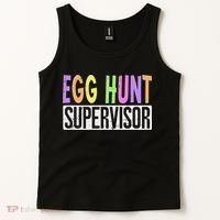Egg Hunt Supervisor Egg Hunting Squad Moms Adult Easter Tank Top thumb 2