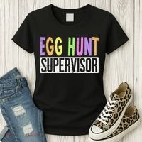 Egg Hunt Supervisor Egg Hunting Squad Moms Adult Easter Women's T-Shirt thumb 3