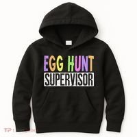 Egg Hunt Supervisor Egg Hunting Squad Moms Adult Easter Kids Hoodie thumb 0