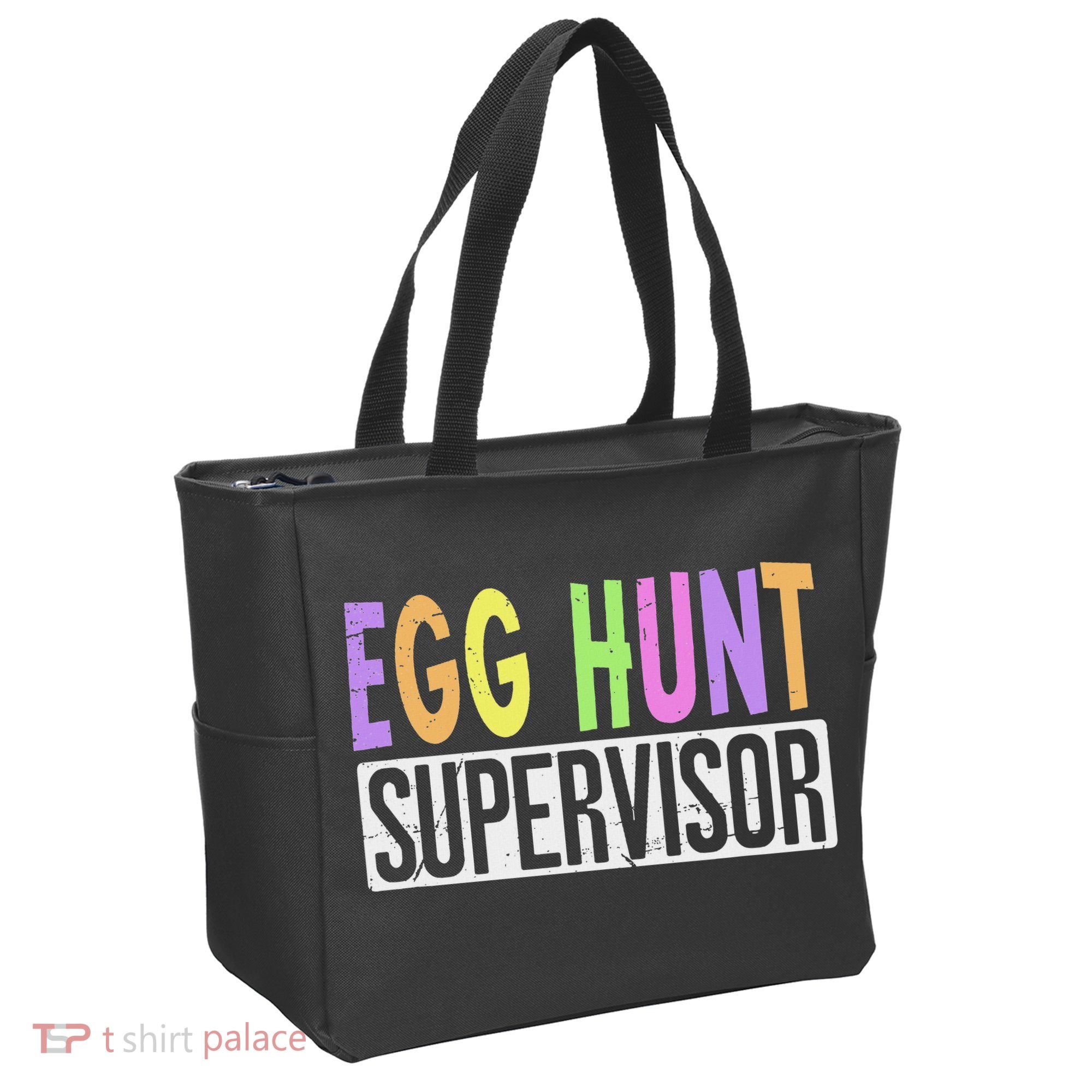 Egg Hunt Supervisor Egg Hunting Squad Moms Adult Easter Tote Bag