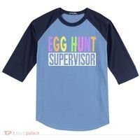 Egg Hunt Supervisor Egg Hunting Squad Moms Adult Easter Raglan Baseball Sleeve Shirt thumb 0