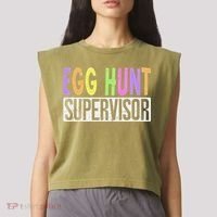Egg Hunt Supervisor Egg Hunting Squad Moms Adult Easter Garment-Dyed Women's Muscle Tee thumb 2
