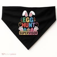 Egg Hunt Supervisor Bunny Paws Easter Party Matching Family USA-Made Doggie Bandana thumb 0
