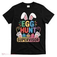 Egg Hunt Supervisor Bunny Paws Easter Party Matching Family T-Shirt thumb 0