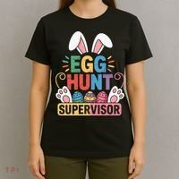 Egg Hunt Supervisor Bunny Paws Easter Party Matching Family T-Shirt thumb 4