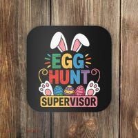 Egg Hunt Supervisor Bunny Paws Easter Party Matching Family Coaster thumb 0