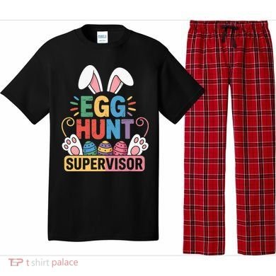 Egg Hunt Supervisor Bunny Paws Easter Party Matching Family Pajama Set