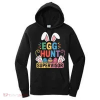 Egg Hunt Supervisor Bunny Paws Easter Party Matching Family Women's Hoodie thumb 0