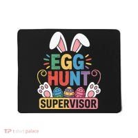 Egg Hunt Supervisor Bunny Paws Easter Party Matching Family Mousepad thumb 0