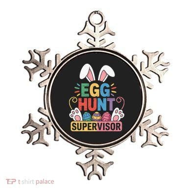 Egg Hunt Supervisor Bunny Paws Easter Party Matching Family Ornament