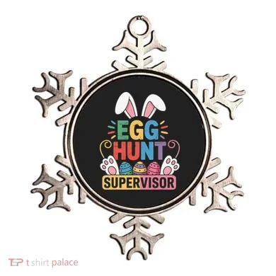 Egg Hunt Supervisor Bunny Paws Easter Party Matching Family Ornament