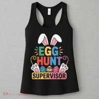 Egg Hunt Supervisor Bunny Paws Easter Party Matching Family Women's Tank Top thumb 3