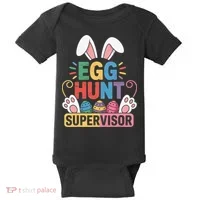 Egg Hunt Supervisor Bunny Paws Easter Party Matching Family Baby Bodysuit thumb 0