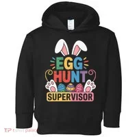 Egg Hunt Supervisor Bunny Paws Easter Party Matching Family Toddler Hoodie thumb 0
