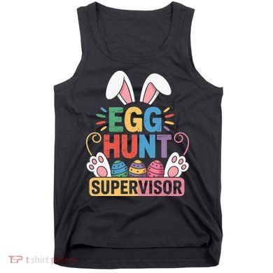Egg Hunt Supervisor Bunny Paws Easter Party Matching Family Tank Top