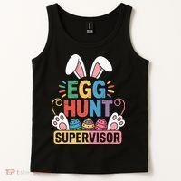 Egg Hunt Supervisor Bunny Paws Easter Party Matching Family Tank Top thumb 2