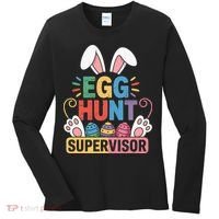 Egg Hunt Supervisor Bunny Paws Easter Party Matching Family Women's Long Sleeve Shirt thumb 0