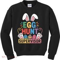 Egg Hunt Supervisor Bunny Paws Easter Party Matching Family Kids Sweatshirt thumb 0