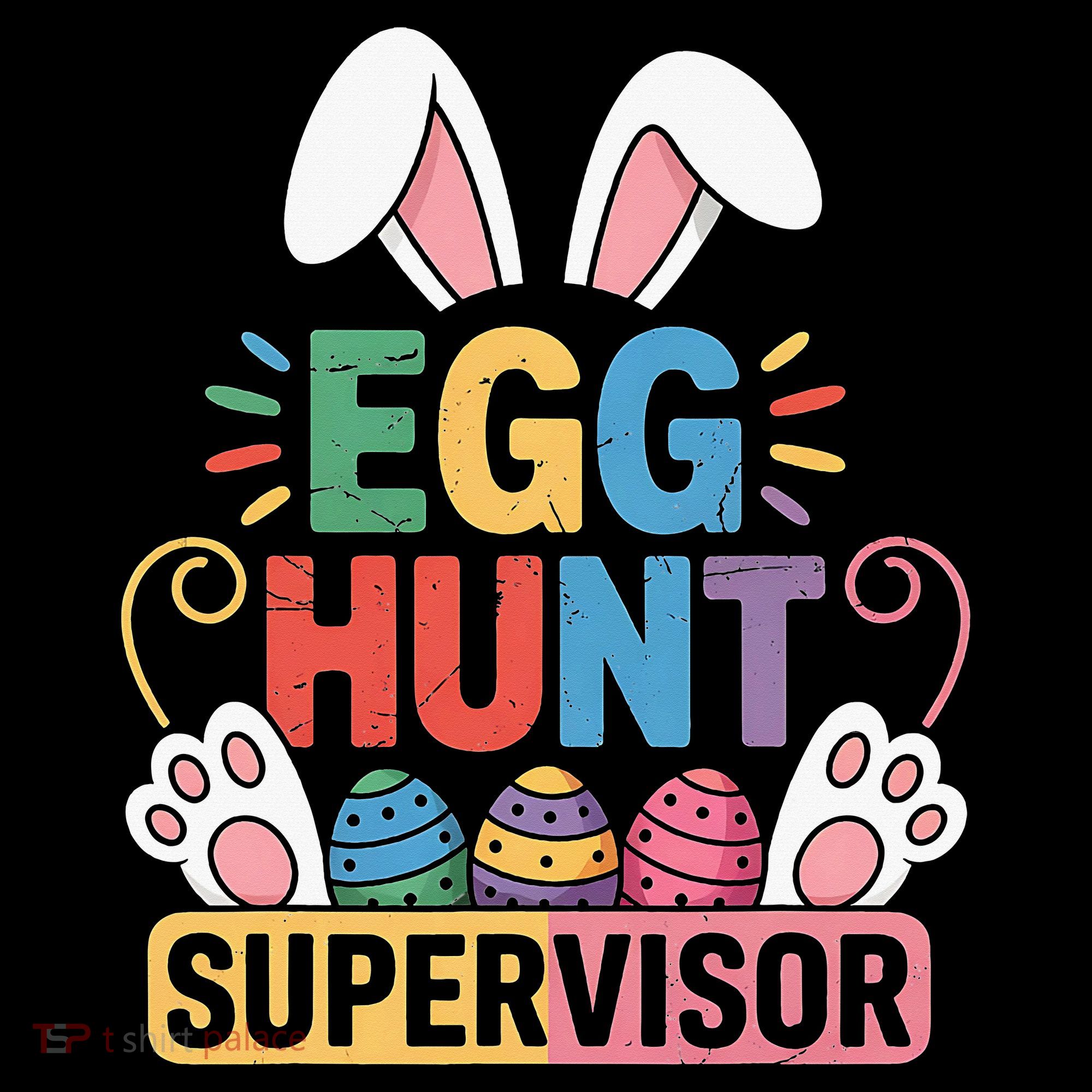 Egg Hunt Supervisor Bunny Paws Easter Party Matching Family Kids Sweatshirt