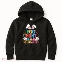 Egg Hunt Supervisor Bunny Paws Easter Party Matching Family Kids Hoodie thumb 0