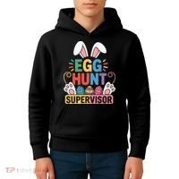 Egg Hunt Supervisor Bunny Paws Easter Party Matching Family Kids Hoodie thumb 4