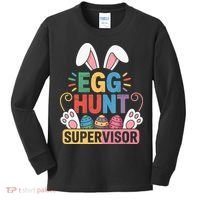 Egg Hunt Supervisor Bunny Paws Easter Party Matching Family Kids Long Sleeve Shirt thumb 0