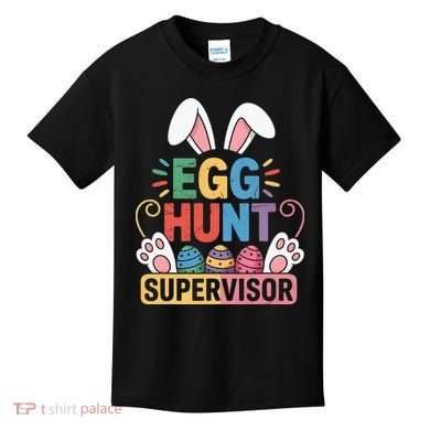 Egg Hunt Supervisor Bunny Paws Easter Party Matching Family Kids T-Shirt