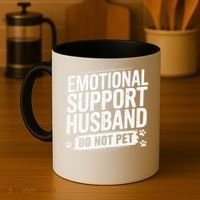 Emotional Husband Support Do Not Pet Funny Husband Humor Coffee Mug thumb 4
