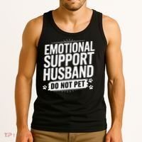 Emotional Husband Support Do Not Pet Funny Husband Humor Tank Top thumb 3
