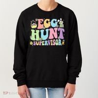 Egg Hunt Supervisor Eggs Hunting Easter Day Parents Mom Dad Women's Sweatshirt thumb 0