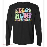 Egg Hunt Supervisor Eggs Hunting Easter Day Parents Mom Dad Comfort Colors Heavyweight Long Sleeve T-Shirt thumb 0