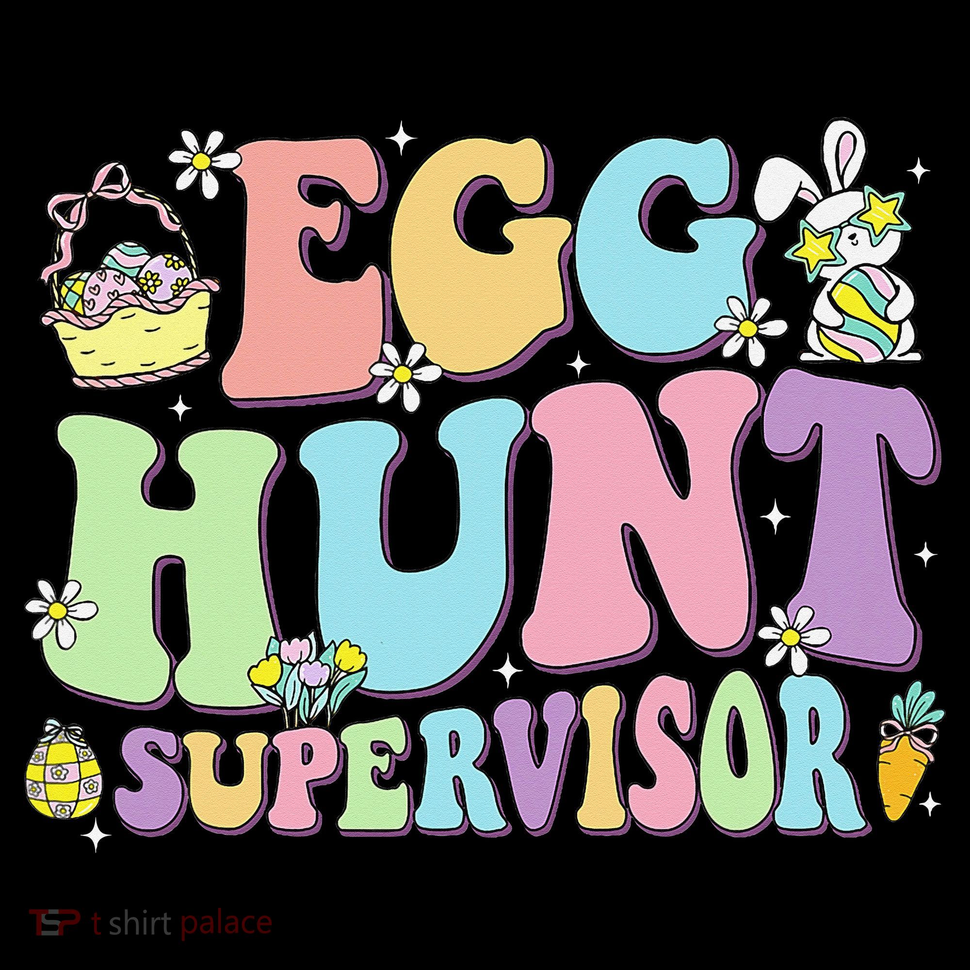 Egg Hunt Supervisor Eggs Hunting Easter Day Parents Mom Dad Backpack