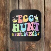 Egg Hunt Supervisor Eggs Hunting Easter Day Parents Mom Dad Coaster thumb 0