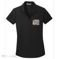 Egg Hunt Supervisor Eggs Hunting Easter Day Parents Mom Dad Women's Dry Zone Grid Polo thumb 0