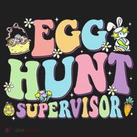 Egg Hunt Supervisor Eggs Hunting Easter Day Parents Mom Dad Women's Dry Zone Grid Polo thumb 2