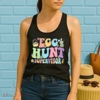 Egg Hunt Supervisor Eggs Hunting Easter Day Parents Mom Dad Women's Tank Top thumb 2