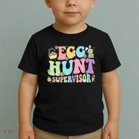 Egg Hunt Supervisor Eggs Hunting Easter Day Parents Mom Dad Toddler T-Shirt thumb 2