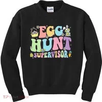 Egg Hunt Supervisor Eggs Hunting Easter Day Parents Mom Dad Kids Sweatshirt thumb 0