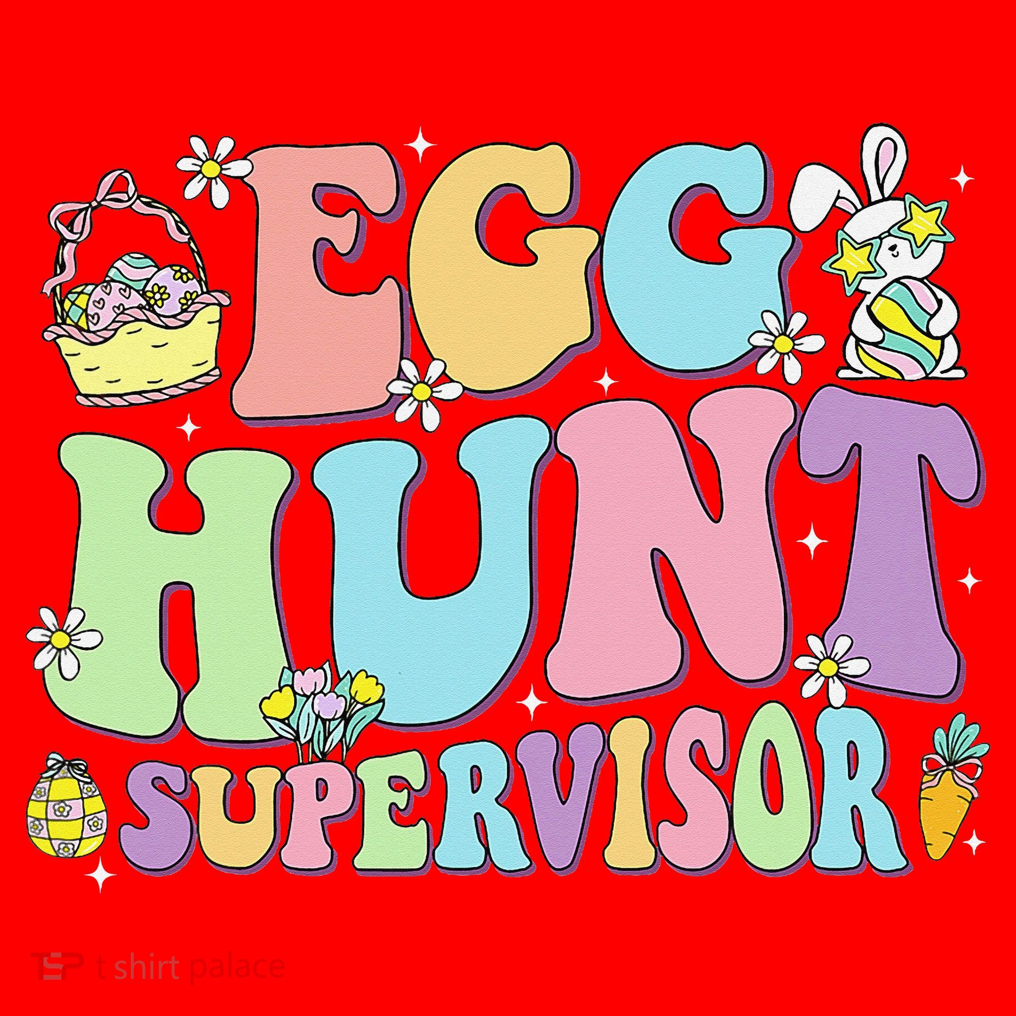 Egg Hunt Supervisor Eggs Hunting Easter Day Parents Mom Dad Santa Hat