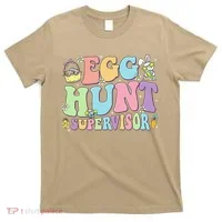 Egg Hunt Supervisor Eggs Hunting Easter Day Parents Mom Dad T-Shirt thumb 0