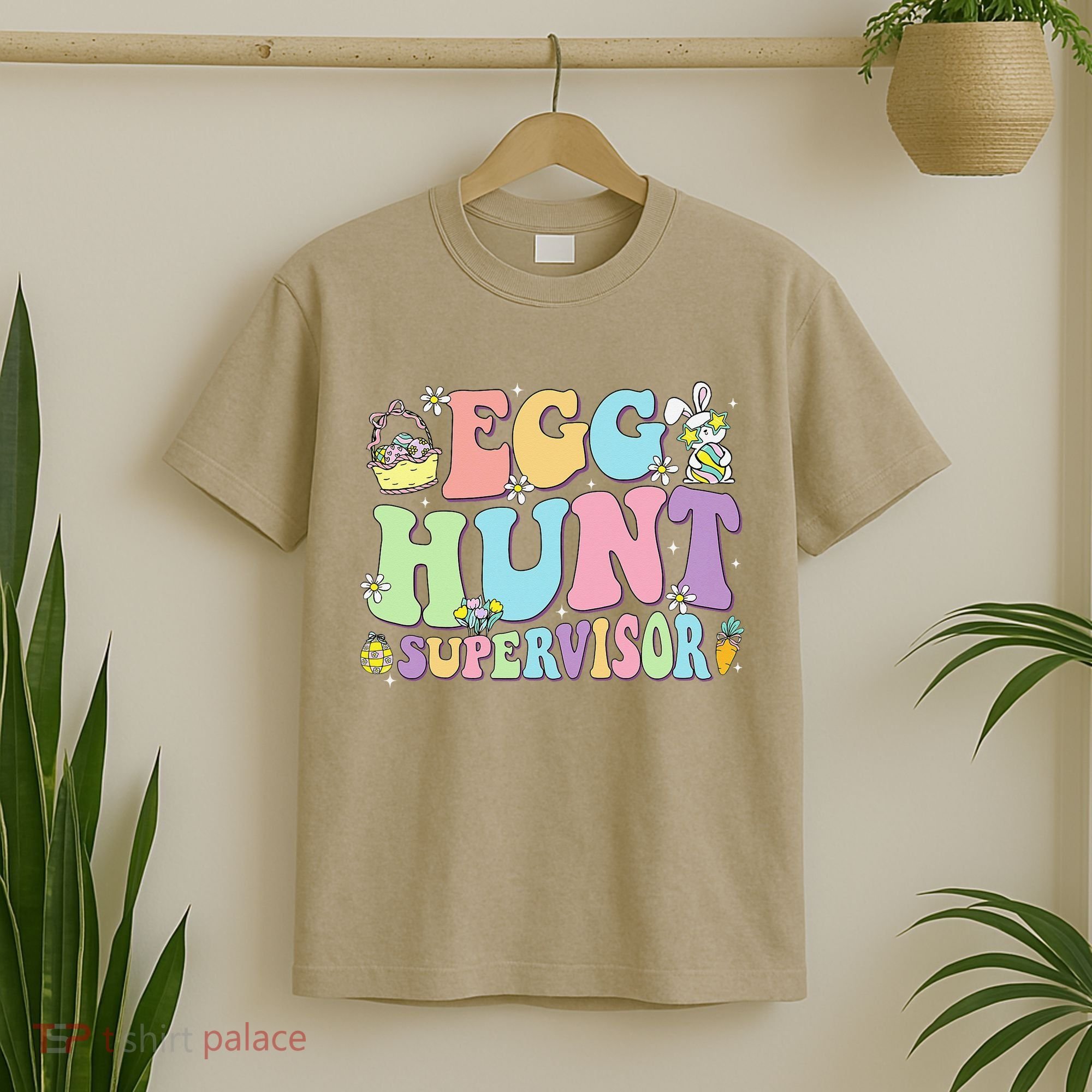 Egg Hunt Supervisor Eggs Hunting Easter Day Parents Mom Dad T-Shirt