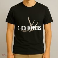 Elk Hunter Shed Happens Funny Deer Hunting T-Shirt thumb 3