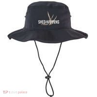 Elk Hunter Shed Happens Funny Deer Hunting Bucket Hat thumb 0