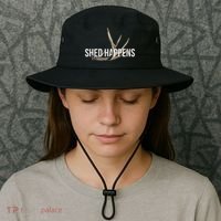 Elk Hunter Shed Happens Funny Deer Hunting Bucket Hat thumb 3