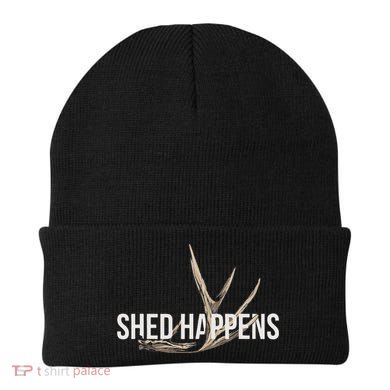 Elk Hunter Shed Happens Funny Deer Hunting Beanie