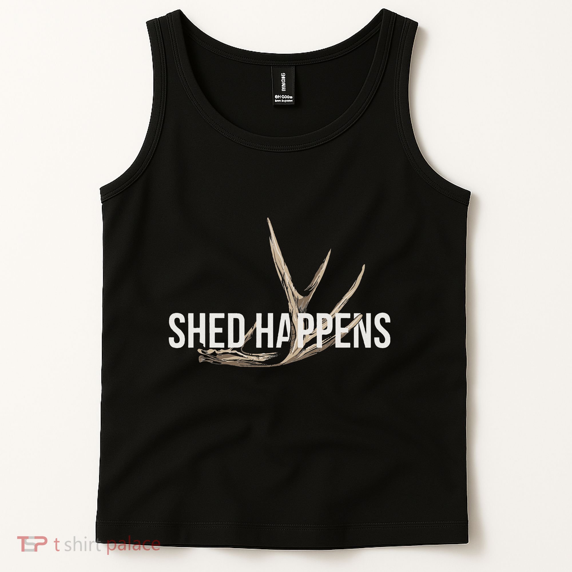 Elk Hunter Shed Happens Funny Deer Hunting Tank Top