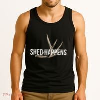 Elk Hunter Shed Happens Funny Deer Hunting Tank Top thumb 3