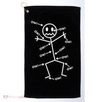 Everything Hurts Stick Man In Pain Golf Towel thumb 0