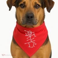 Everything Hurts Stick Man In Pain USA-Made Doggie Bandana thumb 1